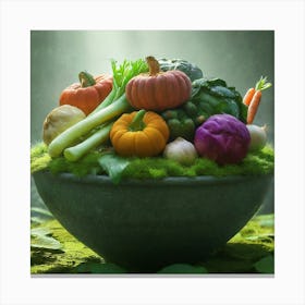 Colorful Vegetables In A Bowl Canvas Print