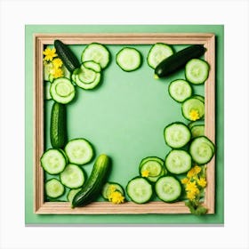 Frame Of Cucumbers Canvas Print