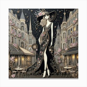 Paris Night Canvas Print