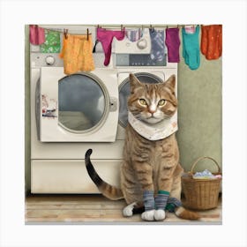 Looking For My Socks Illustrated Canvas Print