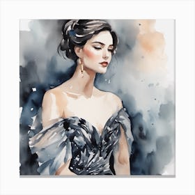 Watercolor Of A Woman 6 Canvas Print