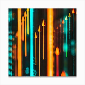 Stock Market Arrows Canvas Print