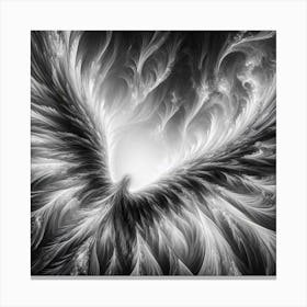 Black and White Abstract Art 295 Canvas Print