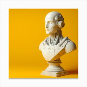 3d Rendering Of A Robot Bust Canvas Print