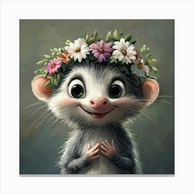 Rat In A Flower Crown Lienzos