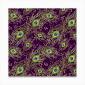 Peacock Feathers Pattern Canvas Print