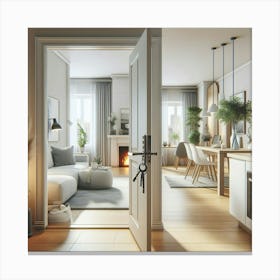 Open Plan Living Room 1 Canvas Print