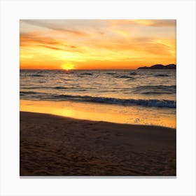 Sunset On The Beach 1 Canvas Print