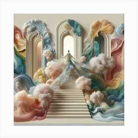 Dreamscape Inspired by: Guo Pei's Haute Couture and Architectural Influences Canvas Print