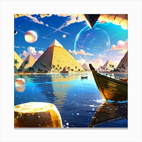 Egyptian Pyramids 3 Canvas Print