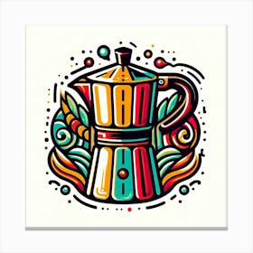 Coffee Pot Illustration 1 Canvas Print