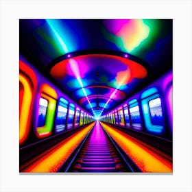 Colorful Train Canvas Print