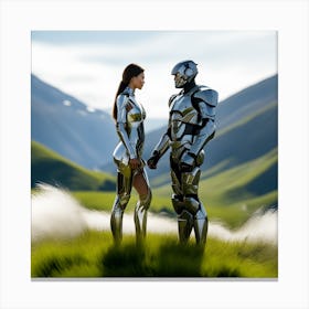 Robot Couple 1 Canvas Print