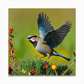 Bluebird, Bird, Flight Canvas Print