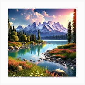 Mountain Landscape Canvas Print