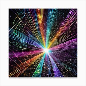 Abstract Rainbow Burst Canvas Print