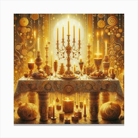 Golden Table Canvas Print