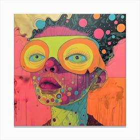 'The Girl With Glasses' Canvas Print