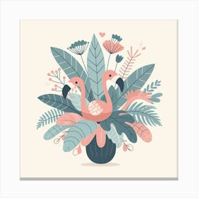 Jungle Bouquet, Vector art 2 Canvas Print