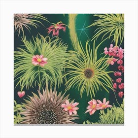 Silent Spring Garden Flowers Art Print 1 Canvas Print