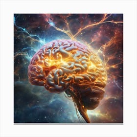 Brain In Space 1 Canvas Print