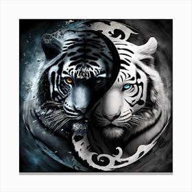 Ying Yang Tigers Canvas Print