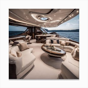 Interior Of A Luxury Yacht 2023 Canvas Print