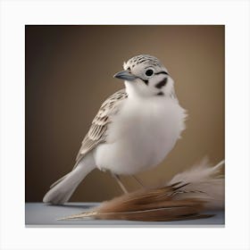 White Skylark Canvas Print