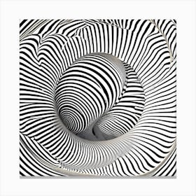 Op Art Imagine A White Square Surface Printed Canvas Print