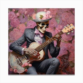 Skeleton Playing Guitar 1 Canvas Print