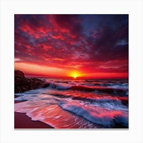 Sunset On The Beach 561 Canvas Print