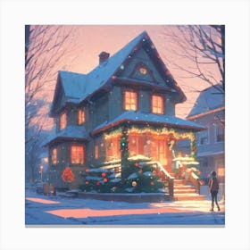 Christmas House 72 Canvas Print