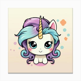 Cute Unicorn 301 Canvas Print