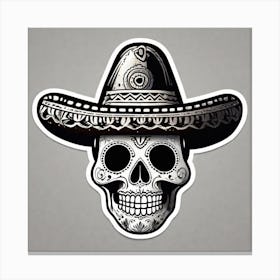 Day Of The Dead Skull 36 Canvas Print