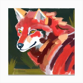 Red Wolf 02 1 Canvas Print