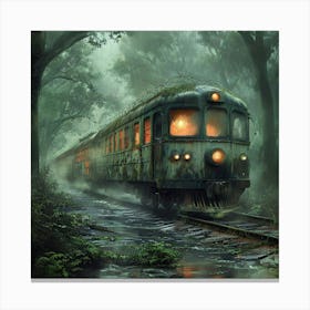 Train In The Woods Canvas Print