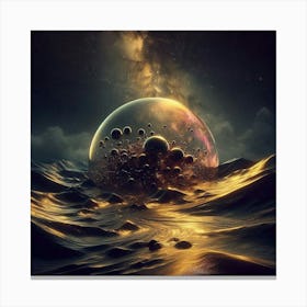 Sphere In The Ocean Canvas Print