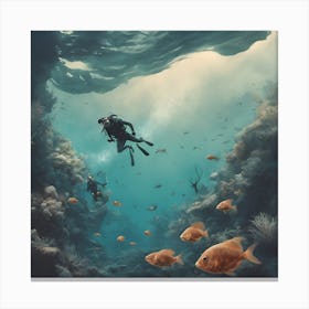 Into the Water Art print Canvas Print
