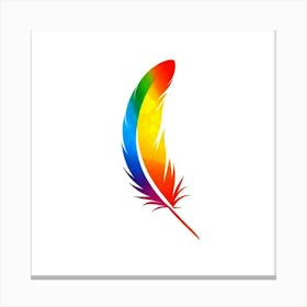 Rainbow Feather 7 Canvas Print