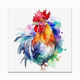 Rooster Watercolor Painting Leinwandbilder