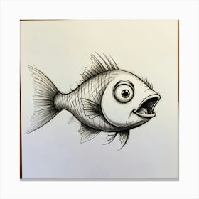 Fish Drawing 14 Canvas Print