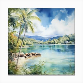 AI Vivid Watercolor Reverie Canvas Print