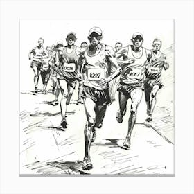 Marathon Runners 6 Canvas Print