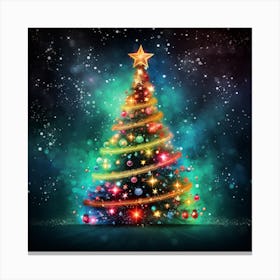 Christmas Tree - Abstract Christmas 1 Canvas Print