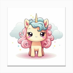 Cute Unicorn 136 Canvas Print