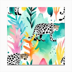 Leopards In The Jungle 01 Canvas Print