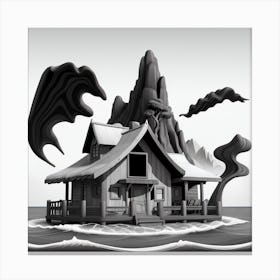 House On The Beach Canvas Print