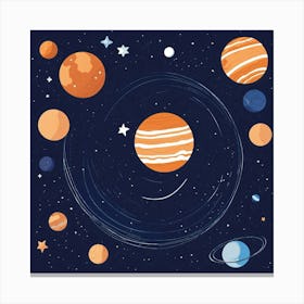 Space Background Canvas Print