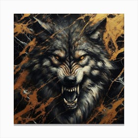 Wolf anger Canvas Print