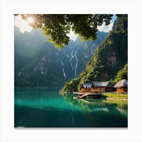 Lake In The Mountains 6 Canvas Print